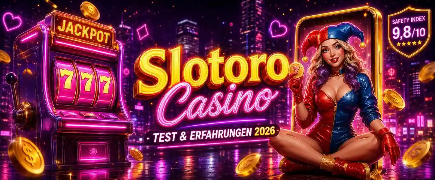 Slotoro Casino Test 2026 - Spielautomat mit 777 und Willkommensbonus